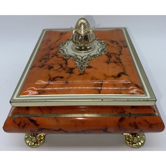 Blue Bird Confectionery Harry Vincent Limited Candy Tin Orange Gold England - Picture 4 of 14